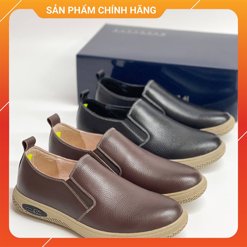 Giày Da Nam HKC, Chất Liệu Da Thật - Đế Chống Trơn Tốt - Full Box - Sấu Vui Vẻ