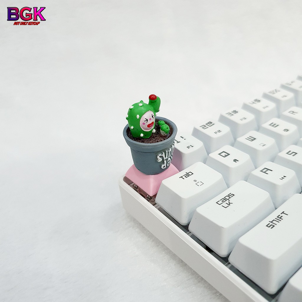 Keycap Lẻ chậu xương rồng cực dễ thương và độc đáo ( keycap resin )( Keycap Artisan )