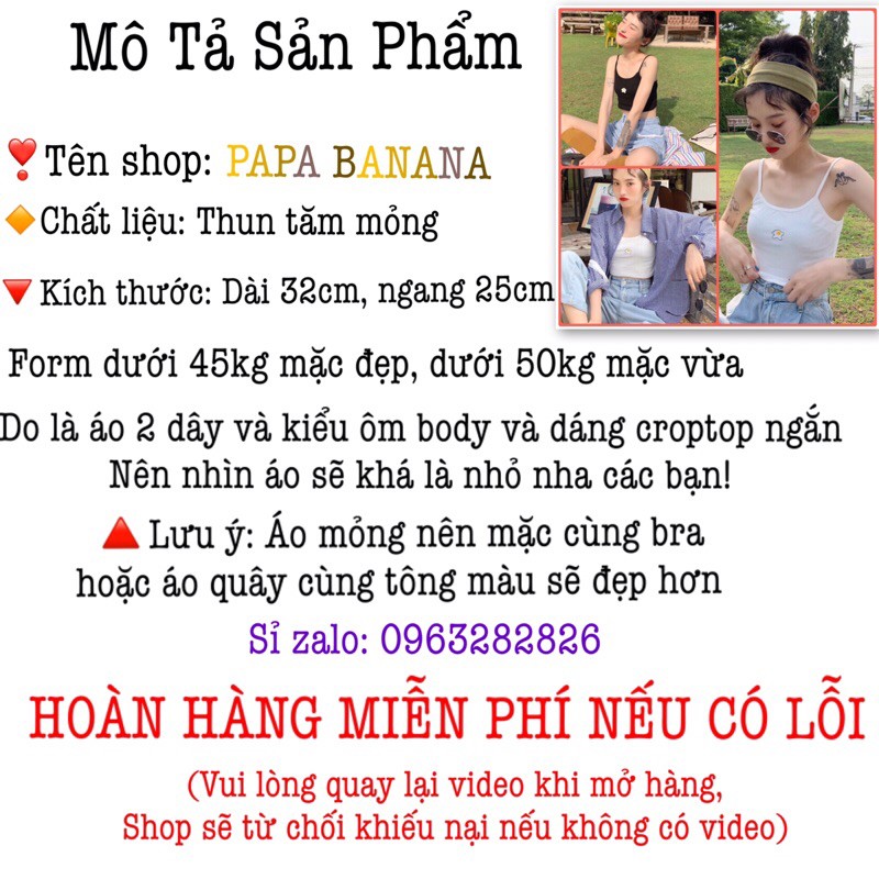 [Mã FAMAYWA giảm 10K đơn 50K] Áo croptop body 2 dây Ulzzang hình trứng rán hot hít | BigBuy360 - bigbuy360.vn