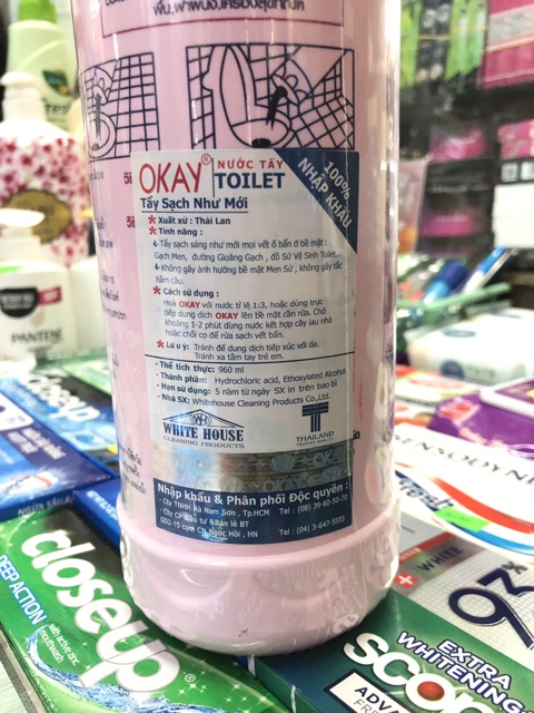 NƯỚC TẨY RỬA TOILET THÁI LAN OKAY 960ml