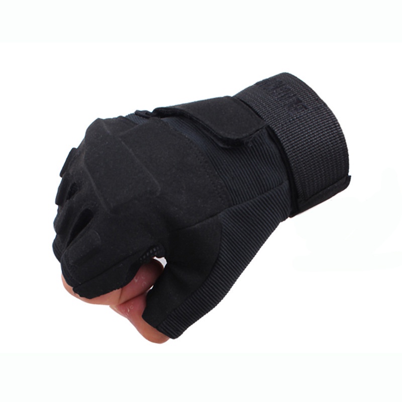 Găng Tay Đi Xe Máy Đi Phượt, Tập Thể Thao Black GT0012