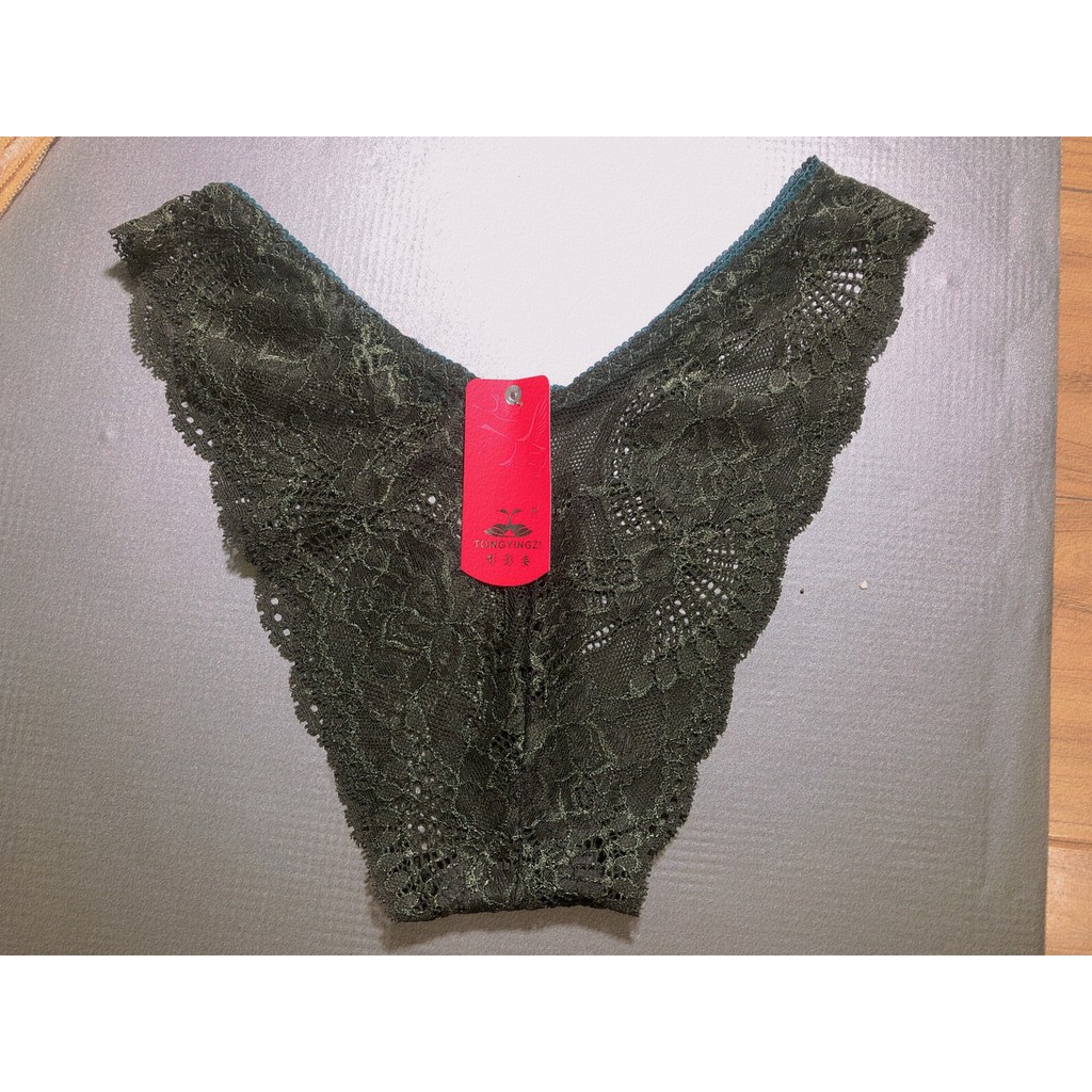 Quần Lót Ren Cạp Thấp Jacquard Sexy