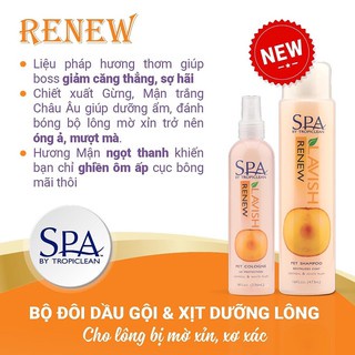 Xịt Dưỡng Lông SPA-Tropiclean Cho Chó Mèo - 236ml