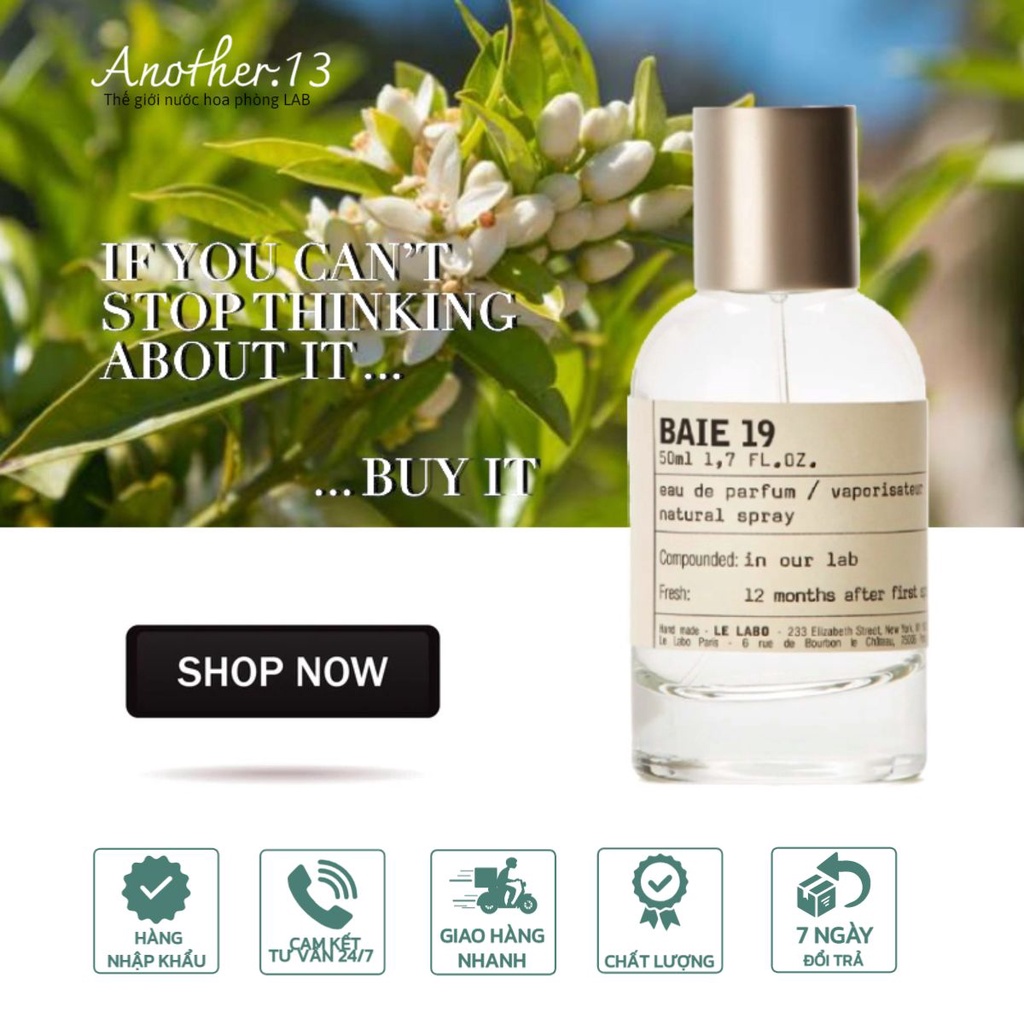 ⁂︎ 10ml┊Nước Hoa Phòng Lab ʟ ᴇ ʟ ᴀ ʙ ᴏ - Baie 19 / EDP | BigBuy360 - bigbuy360.vn
