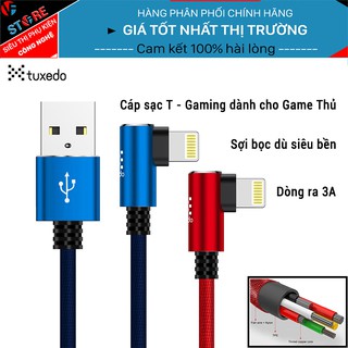Cáp sạc nhanh iPhone/ iPad cho Game Thủ Tuxedo TC-06 Lightning, bọc dù siêu bền