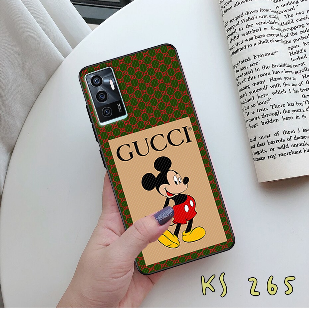 Ốp lưng Vivo V23 5G - Vivo V23e - Ốp in hình GÜÇÇÏ - lưng nhám viền TPU cao cấp