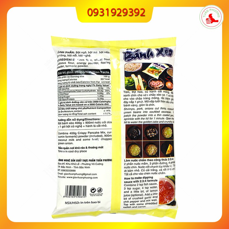 Bột Bánh Xèo Tuấn Phương - 1kg (Gói )