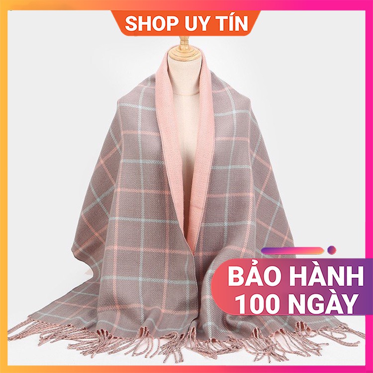 [NowShip - Giao Ngay] Khăn Quàng Cổ Len Cashmere Nữ - Khăn Choàng Giữ Ấm, Đi Biển Đẹp