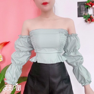 Áo croptop rớt vai nhúng