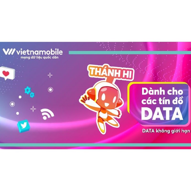 Sim Thánh Hi Vietnamobile Miễn phí Data - Free nội mạng - Phí duy trì hàng tháng 20k
