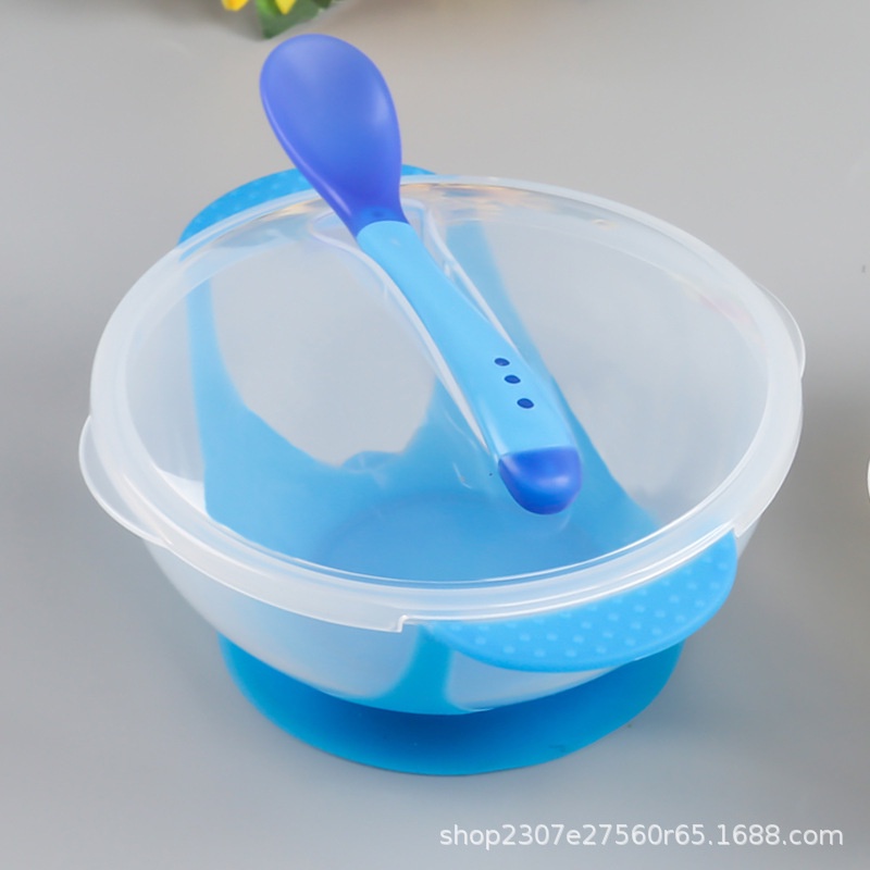 Bộ Tô Và Muỗng Ăn Bằng Silicon Chống Rơi Chịu Nhiệt Độ Cao Cho Bé silicone