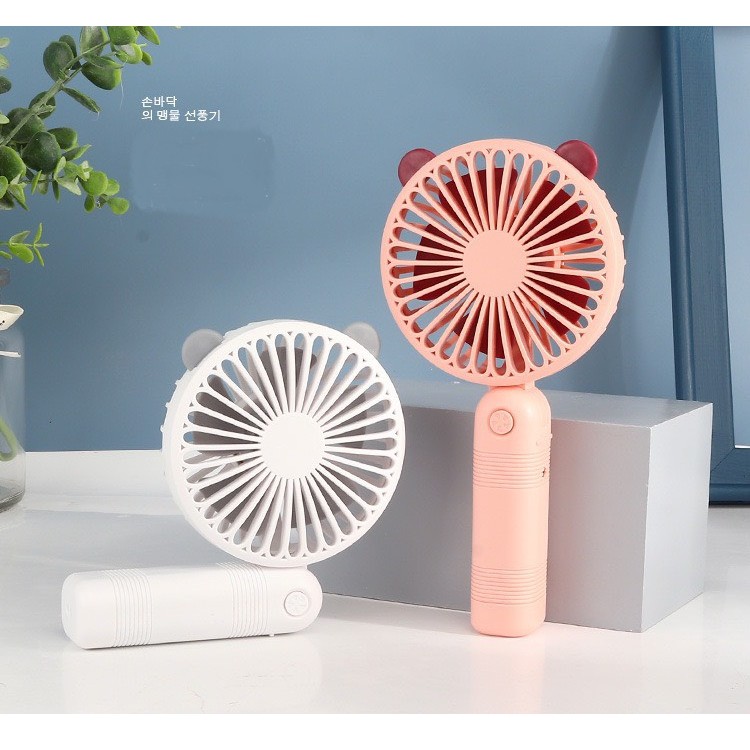 Quạt cầm tay Mini tích điện gập 90 độ mã G8800 hình tai thú | BigBuy360 - bigbuy360.vn