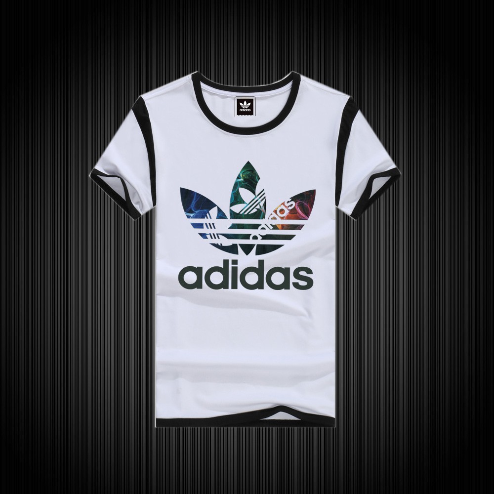 Áo Thun Cotton Ngắn Tay In Logo Adidas Thời Trang Năng Động