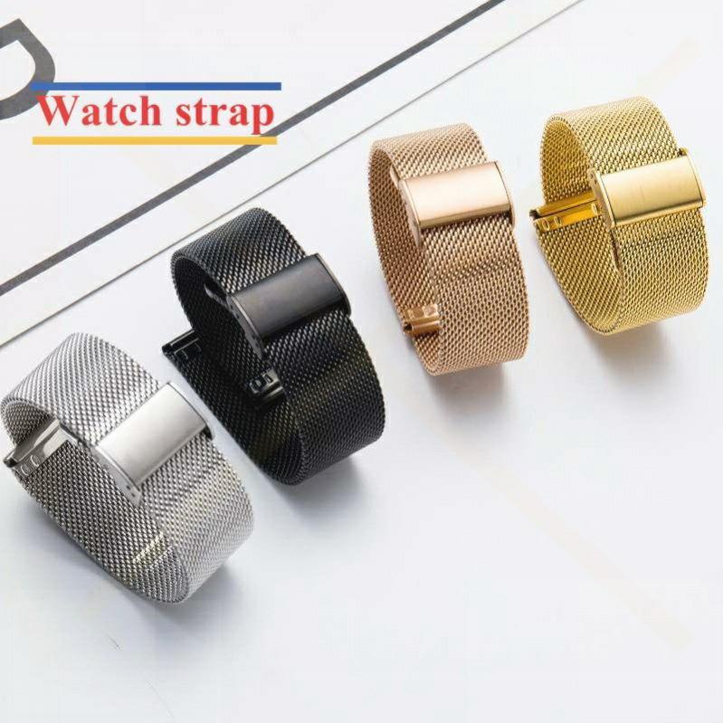 Dây Đồng Hồ ck Armani Siêu Mỏng Bằng Thép Không Gỉ 20mm22 Thời Trang Cho Nam Và Nữ