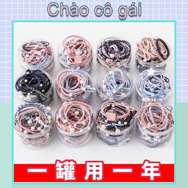 Dây buộc tóc cao su bọc da đơn giản dễ thương phong cách Hàn Quốc cho nữ