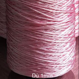 10 mét dây dù 1mm hồng phấn