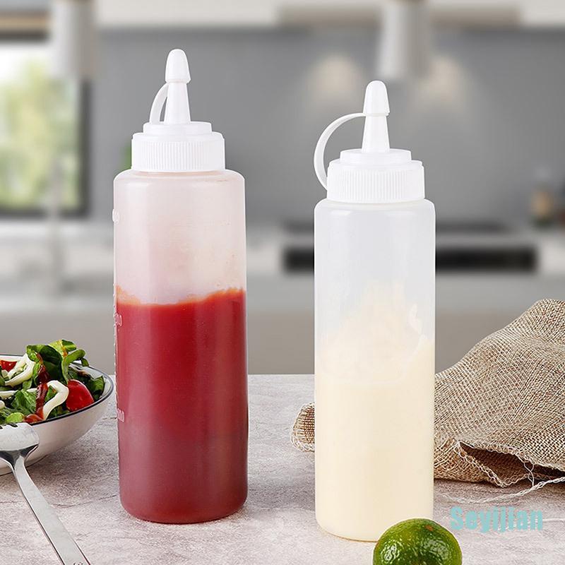 Bộ 4 chai nhựa đựng tương / nước sốt / sốt salad dạng bóp tiện dụng