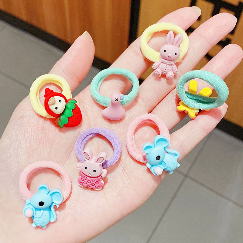 Set 10 Dây Buộc Tóc Hình Que Kem/Trái Cây Xinh Xắn Cho Bé Gái