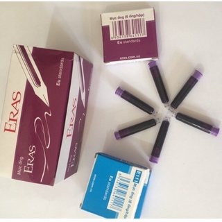 Mực ống Eras E111 set 6 ống 2.6mm dùng bút máy chính hãng