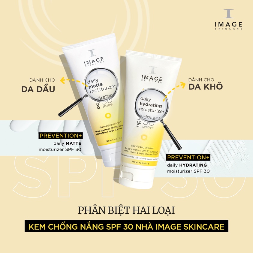 [CHÍNH HÃNG] Kem Chống Nắng Vật Lý IMAGE Skincare Prevention SPF30+, 32+, 50+ Cho Da Dầu Nhờn, Da Khô, Da Hỗn Hợp