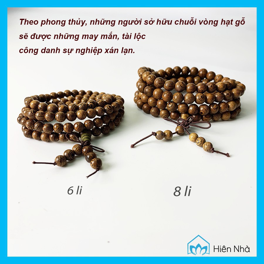 Vòng tay nam, vòng tay nữ phong thủy bằng gỗ, tràng hạt 6 li, 8 li, 12 li thơm nhẹ mùi gỗ tự nhiên