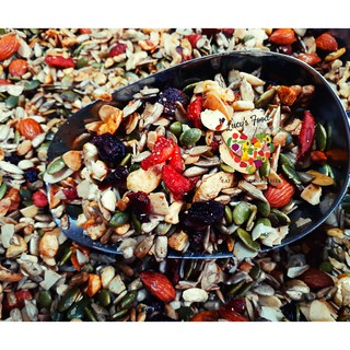 GRANOLA KETO (SIÊU HẠT & TRÁI CÂY - KO ĐƯỜNG) - HÀNG ĐẶT XƯỞNG MỚI LÀM.