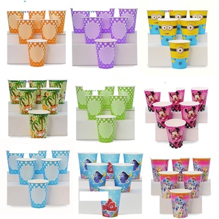 Set 6 cốc giấy ly giấy chấm bi trang trí tiệc sinh nhật