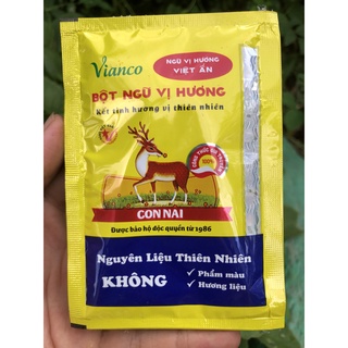 Bột ngũ vị hương hiệu con nai vianco gói 10g. date 03.2023