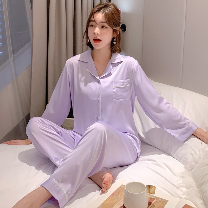 Pajamas Đồ Ngủ Mặc Nhà Lụa Mềm Mịn FreeSize AMANTA AMTPY013