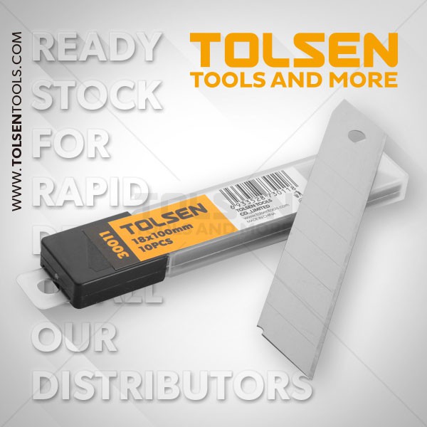 Dao rọc giấy lưỡi 18mm tolsen 30001/ 30002/ 30003/ 30018 và lưỡi đi kèm snap-off blade knife