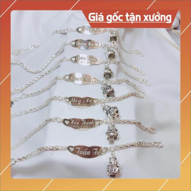 FREE SHIP LẮC KHẮC TÊN MIX MÈO THẦN TÀI BẠC TA CHO BÉ