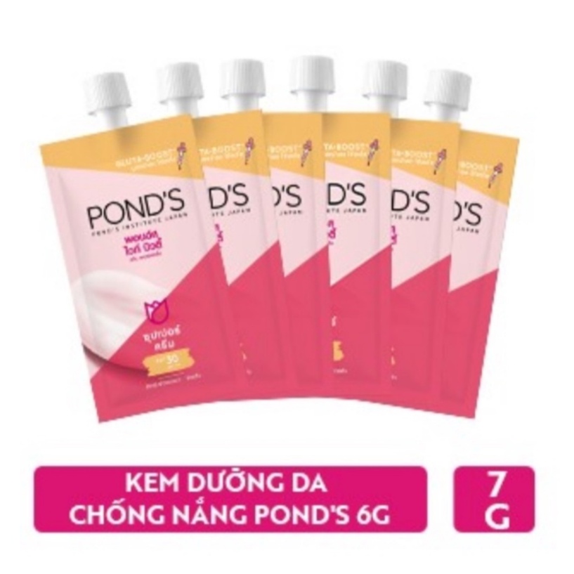 Kem dưỡng trắng ban ngày da chống nắng Pond's SPF30 PA+++ gói nắp vặn white beauty hộp 6 gói x 7g