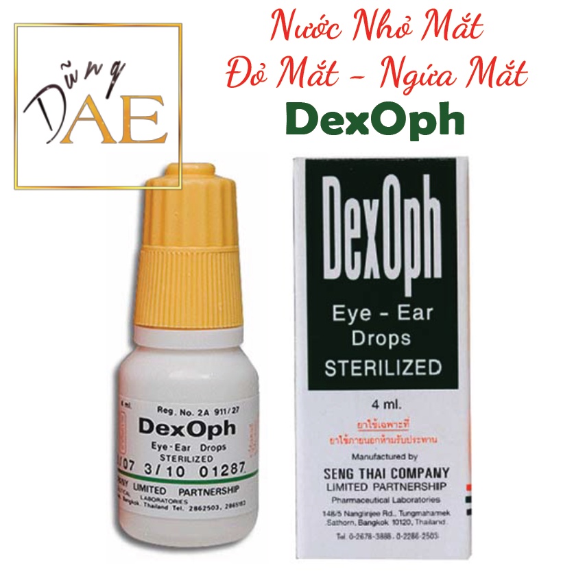 Nước Nhỏ Mắt Dexoph Dành Cho Người Đỏ Mắt , Ngứa Mắt - Dexoph Eye Ear Drops Sterilized 4mL