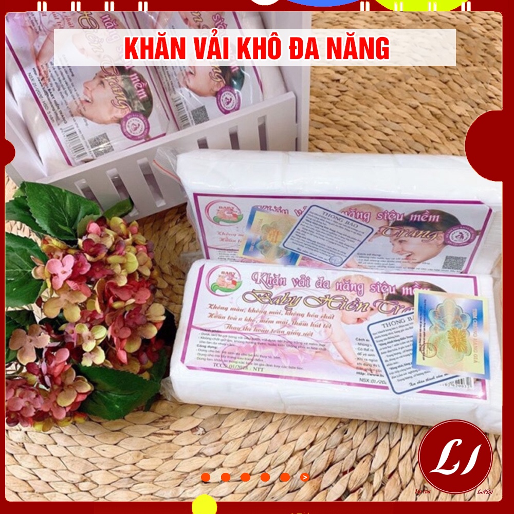 Khăn vải khô đa năng Hiền Trang gói 200g an toàn, tiện lợi