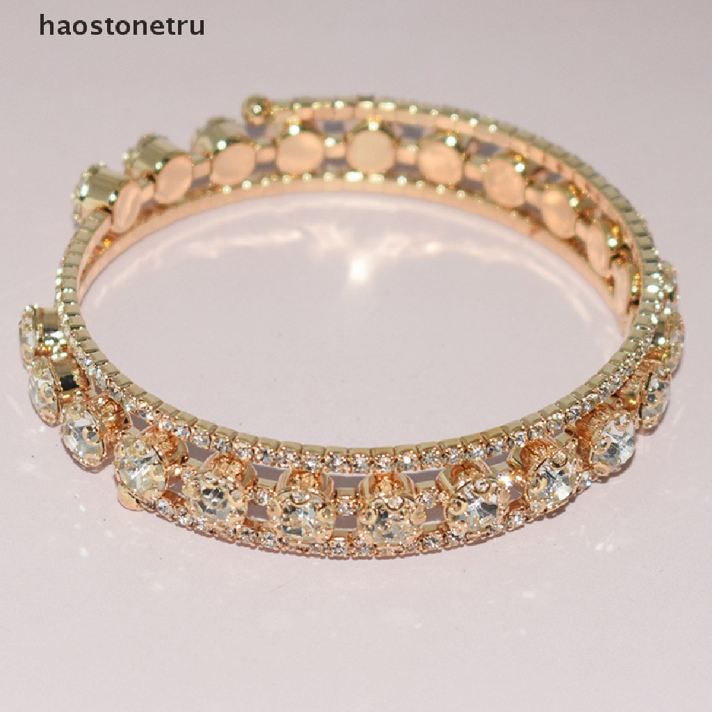 Vòng Tay Nhiều Lớp Đính Đá Pha Lê Thời Trang Cho Nữ