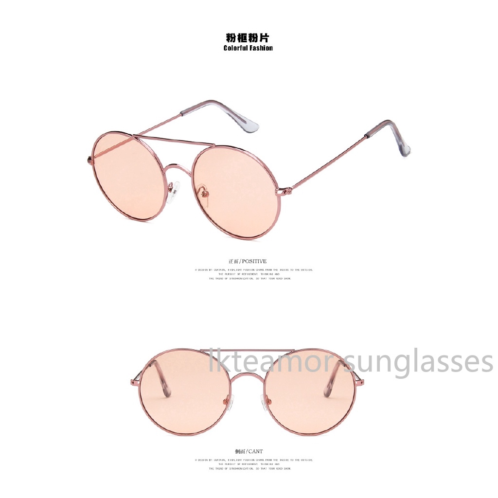 Kính mát gọng kim loại kiểu dáng vintage thời trang cho nữ