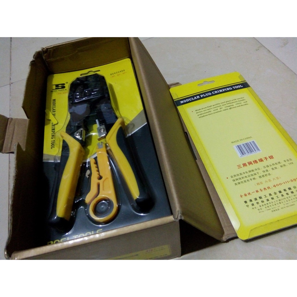 Kìm Mạng Bossi Xịn +tặng kèm 2 hạt mạng