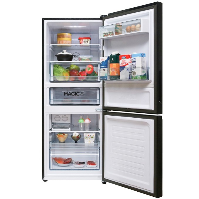 Tủ lạnh Aqua ngăn đá dưới Inverter 260 lít AQR-I298EB BS - Chính hãng BH 2 năm - Miễn phí lắp đặt