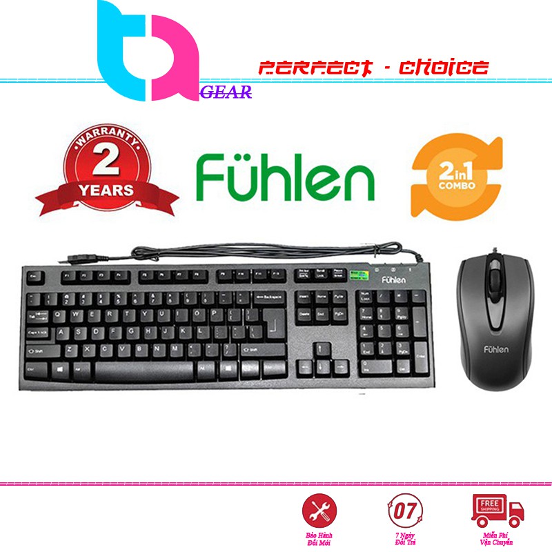 COMBO Bộ Bàn Phím Chuột Có Dây Fuhlen L102 + L411 Chính Hãng [KM Bàn Di Chuột] | BigBuy360 - bigbuy360.vn