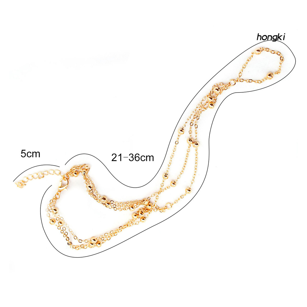 Lắc chân nhiều lớp đính hạt đơn giản cho nữ