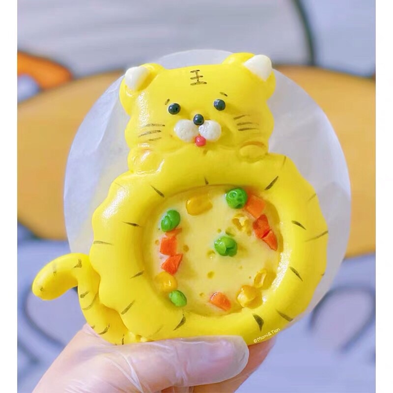 Khuôn bánh bao tạo hình pizza hình con vật kèm khuôn chi tiết siêu xinh JUNGSTORE