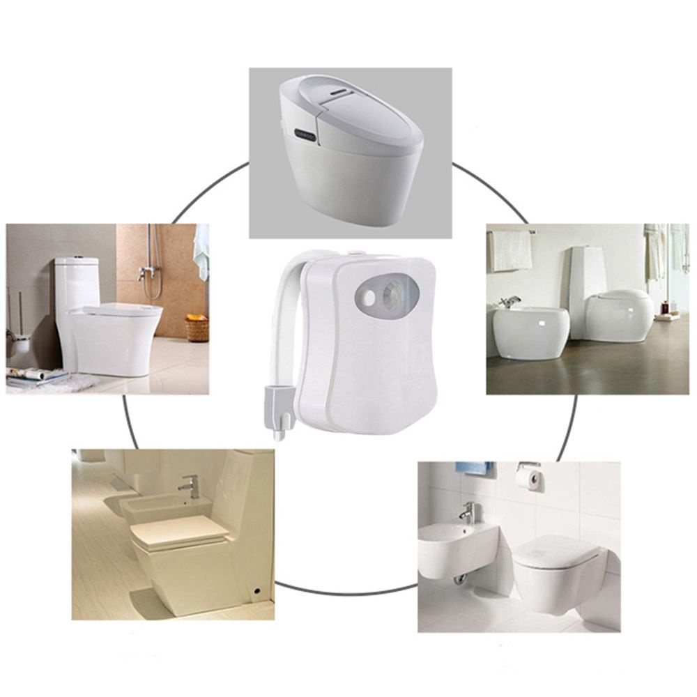 Đèn LED nhiều màu sắc cảm biến chuyển động thông minh gắn bồn cầu trang trí nhà tắm