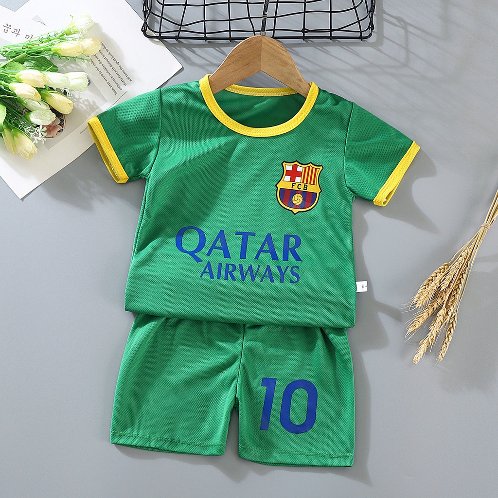 Bộ Đồ Thể Thao 2 Món Áo + Quần Short Bóng Chày Thời Trang Mùa Hè Dành Cho Bé Trai 1-10 Tuổi