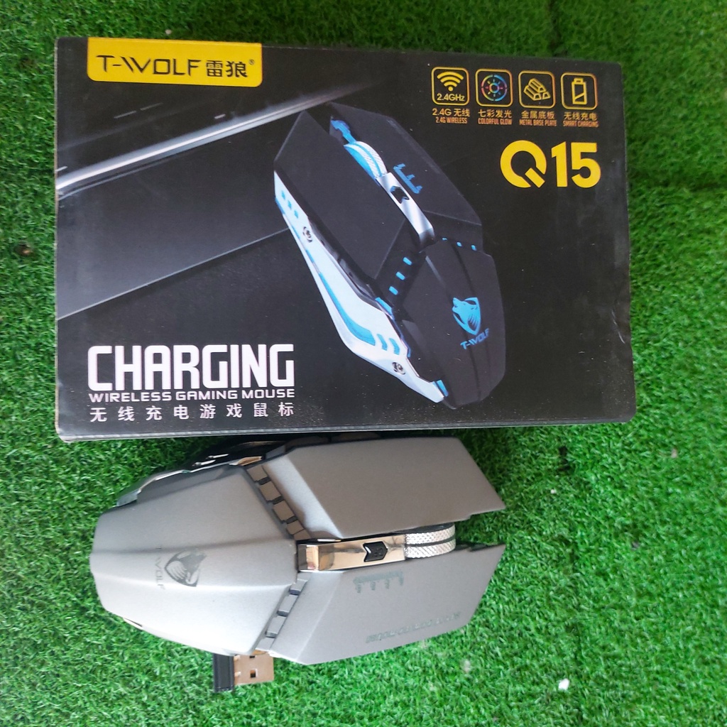 Chuột không dây gaming t-wolf q15 dùng cho máy tính, laptop, tivi