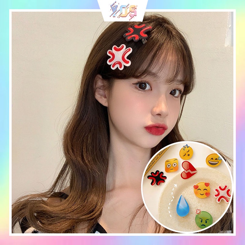 Kẹp tóc họa tiết Emoji Hàn Quốc cực HOT cho nữ