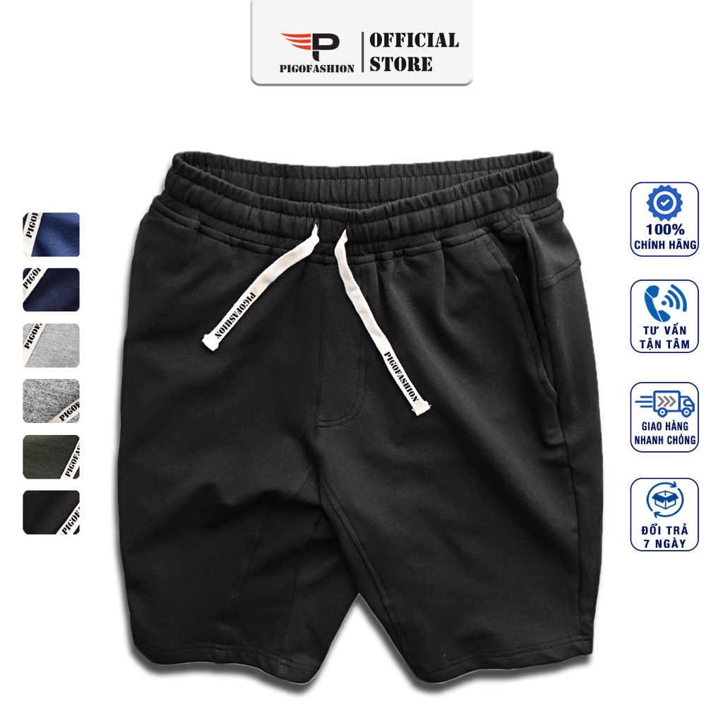 Quần short thể thao chất nỉ thun da cá SPMQSN01 chống nhăn, co giãn tốt, thoáng mát - PigoFashion