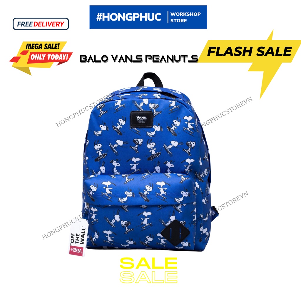 Balo Đi Học V.a.n.s Peanuts Old Skool Backpack (2) – Blue - SB1102A [ HONGPHUC ]