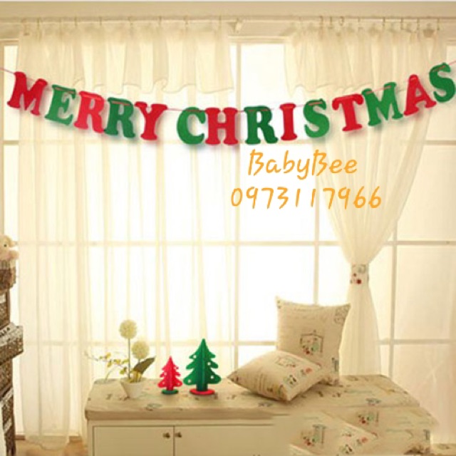 Dây chữ MERRY CHRISTMAS (giáng sinh)