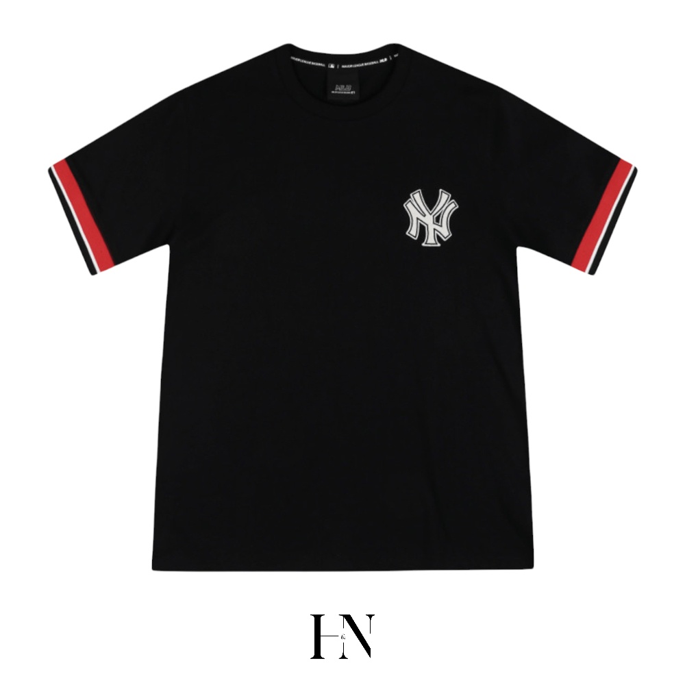 ÁO MLB KNIT TRIM SHORT SLEEVE TEE BLACK