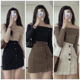Áo len tăm lạnh trễ vai ôm body nhiều màu